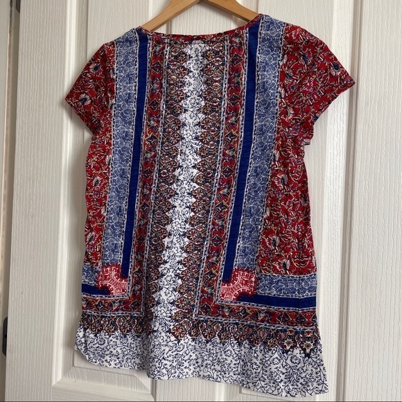 LUCKY Brand Boho Tee Summer Top Short Sleeve Small - Picture 5 of 7
